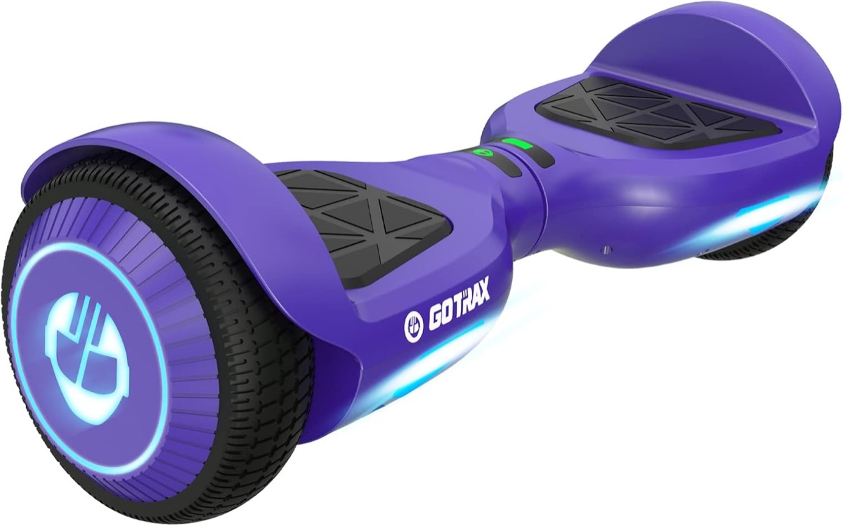 A purple Gotrax Hoverboard