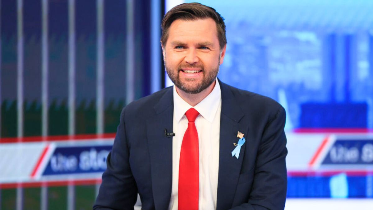 NEW YORK, NEW YORK - SEPTEMBER 11: Republican vice presidential nominee, U.S. Senator J.D. Vance (R-OH) visits "The Story with Martha MacCallum" at Fox News Channel Studios on September 11, 2024 in New York City. (Photo by Dia Dipasupil/Getty Images)