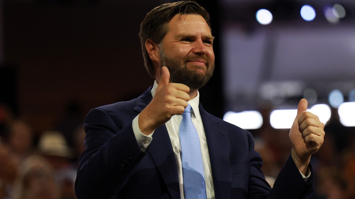 J. D. Vance giving a thumbs-up at the RNC