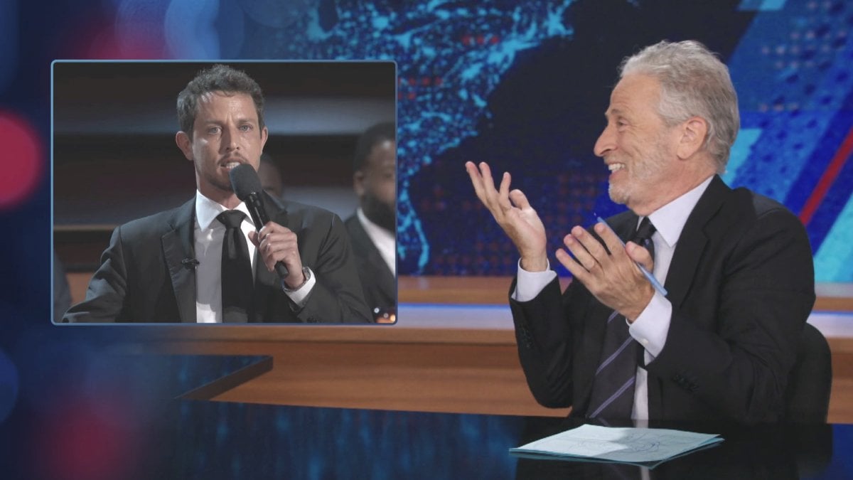 Jon Stewart talking about Tony Hinchcliffe on the Daily Show