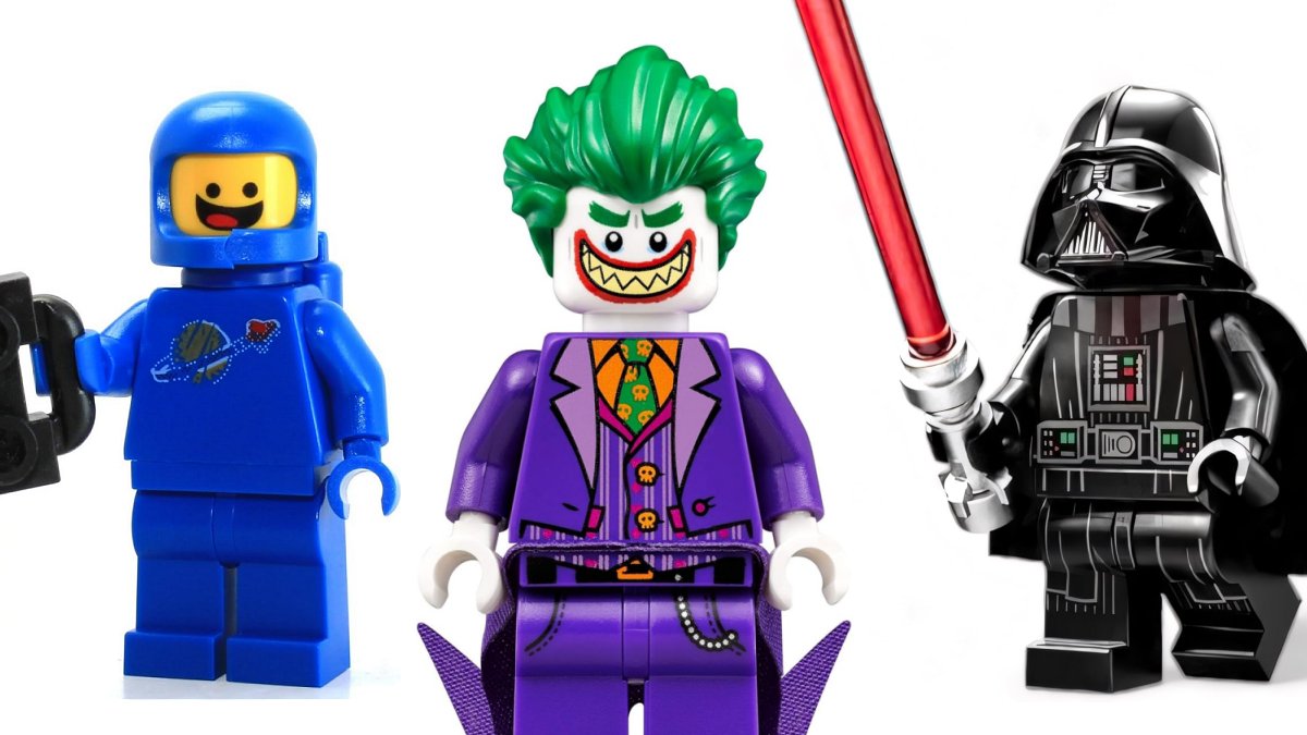 Benny, Joker and Darth Vader minifigures