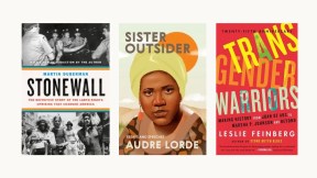 The book covers for Stonewall, Sister Outsider and Transgender Warriors