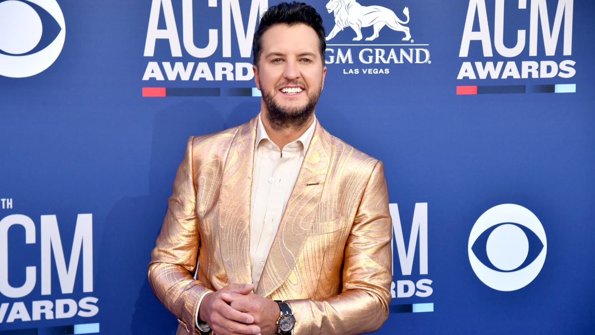 Luke Bryan poses at the 54th Academy Of Country Music Awards