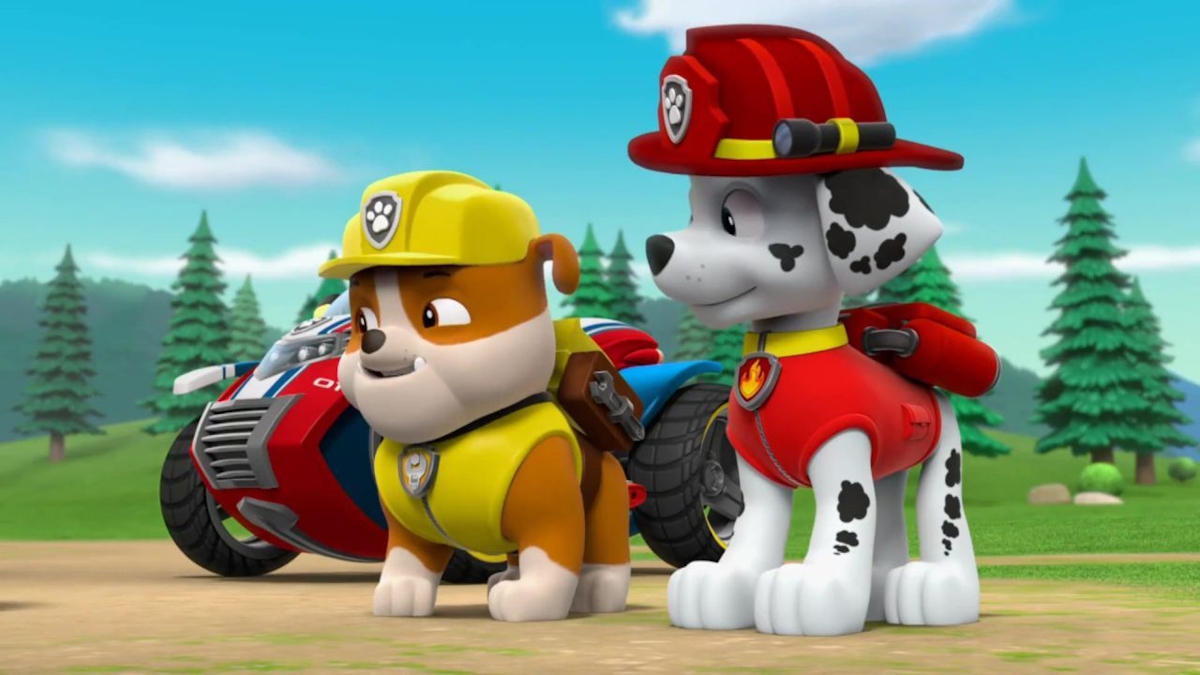 Marshall from Paw Patrol and friends promo shot