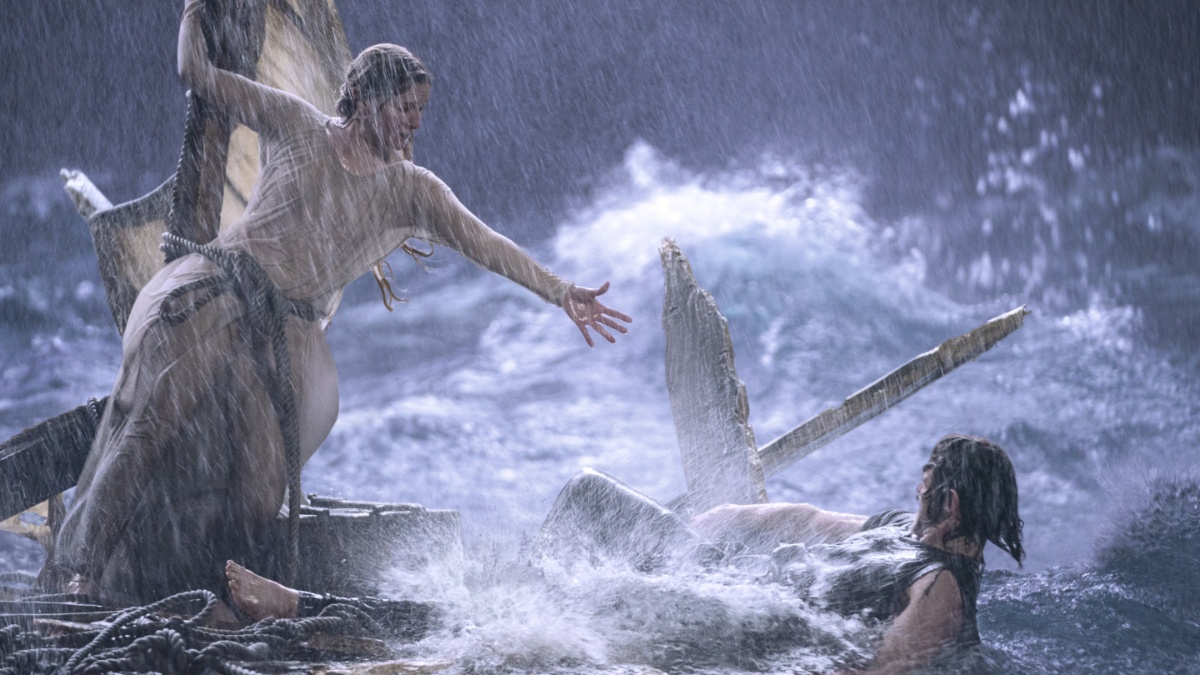 Rings of Power, season 1 ep 2 (Galadriel pulls Halbrand from the Ocean)