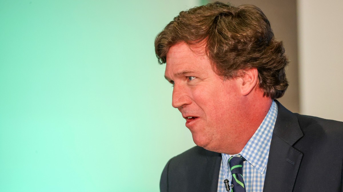 Tucker Carlson speaks at RiskOn360! GlobalSuccess Conferenc