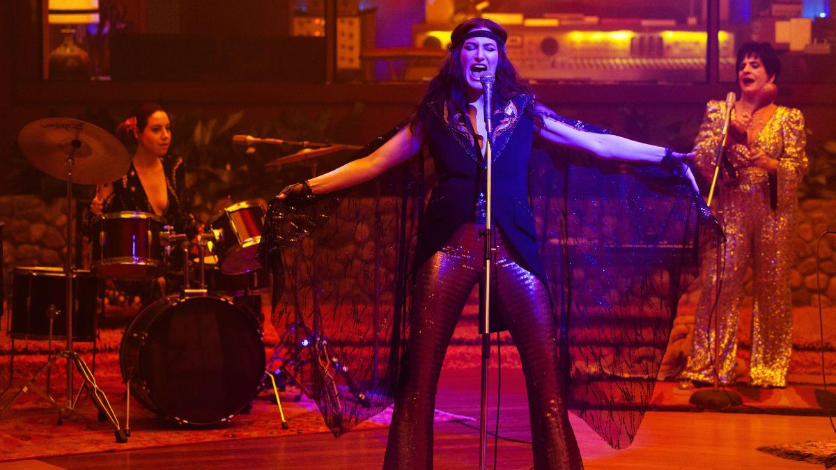 Agatha (Kathryn Hahn) belts out a rock ballad in 'Agatha All Along' 1.04