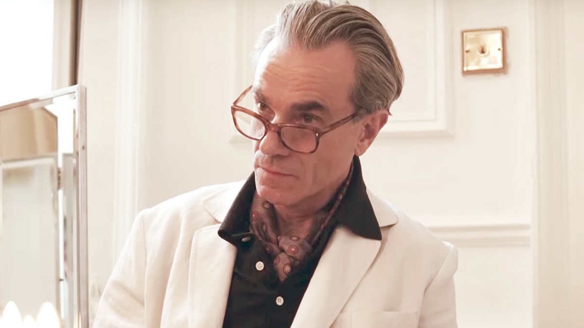 Daniel Day Lewis looking shocked in phantom thread