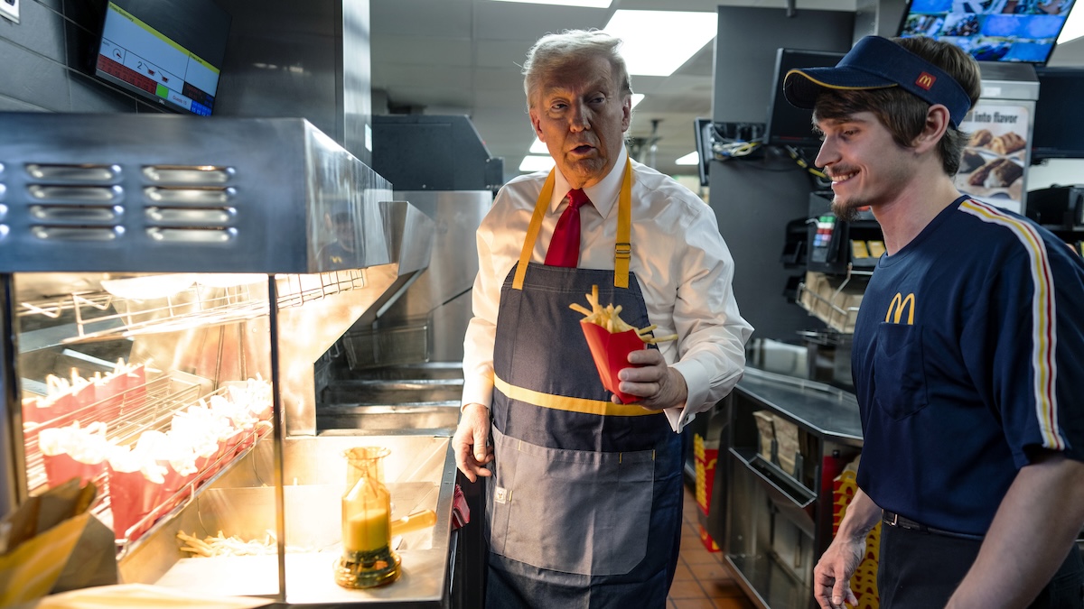 donald trump mcdonalds with fries