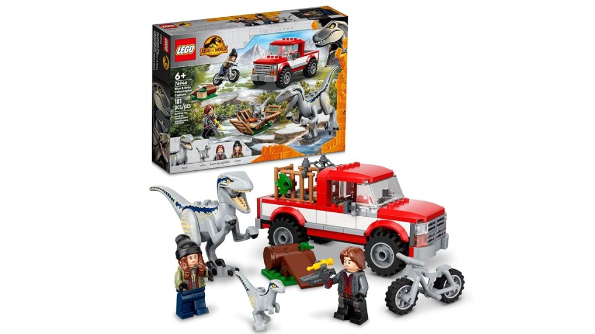 LEGO Jurassic World raptor set.