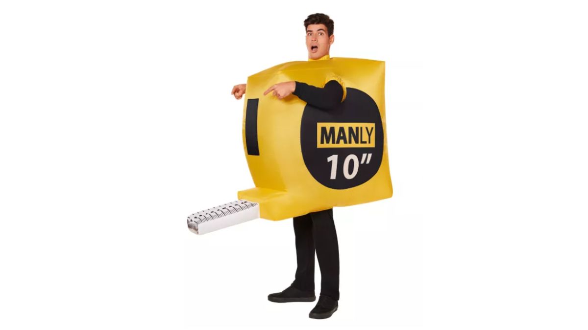 Tape measurer costume. 