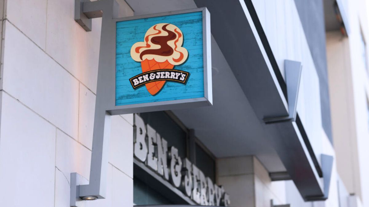 MIAMI, FLORIDA - NOVEMBER 30: The exterior of a Ben & Jerry's store photographed on November 30, 2022 in Miami, Florida. (Photo by Jeremy Moeller/Getty Images)