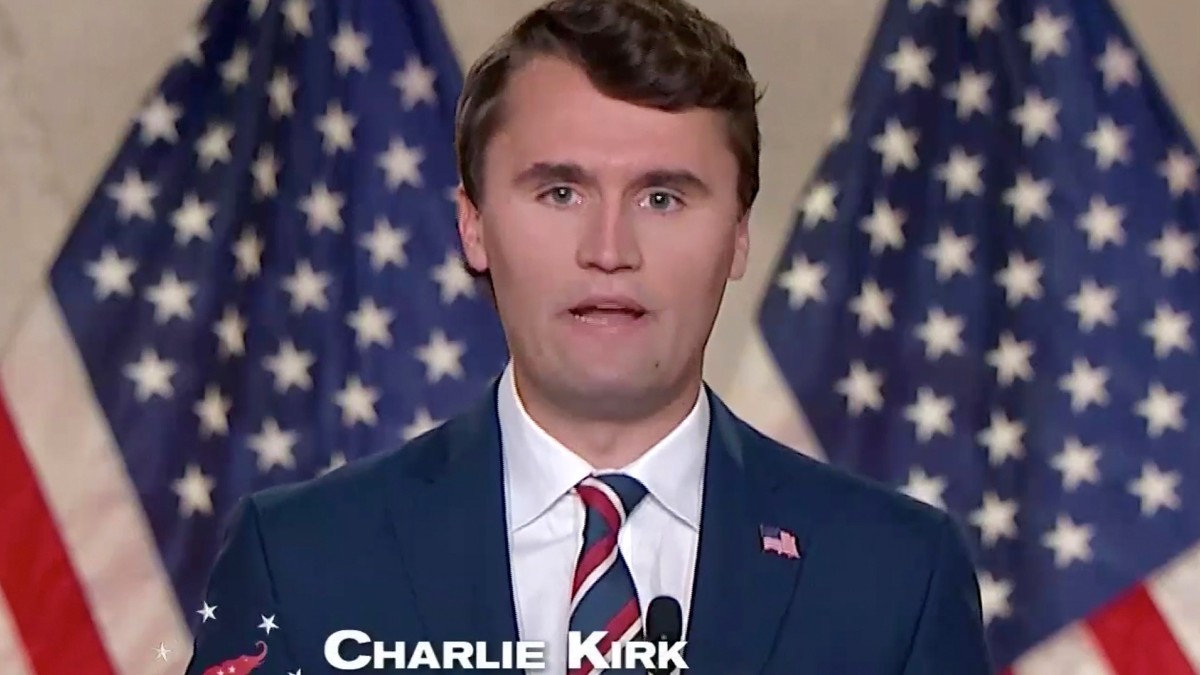 Charlie Kirk during the virtual RNC in 2020