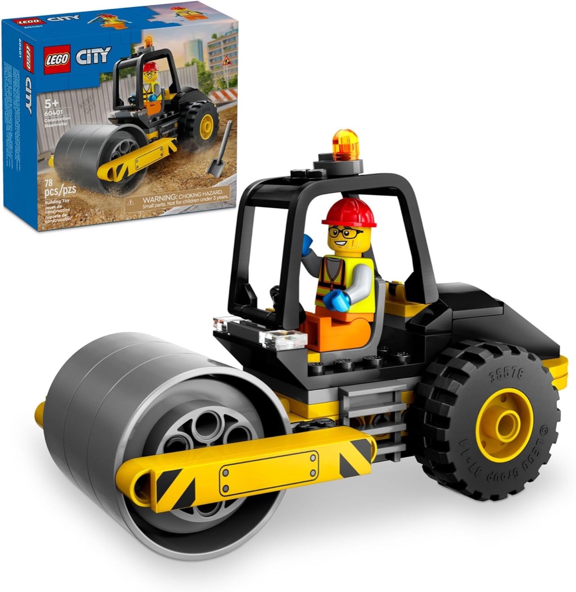 City Construction Steamroller Toy 