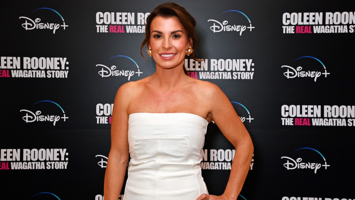 Coleen Rooney attends the premiere of Coleen Rooney: The Real Wagatha Story