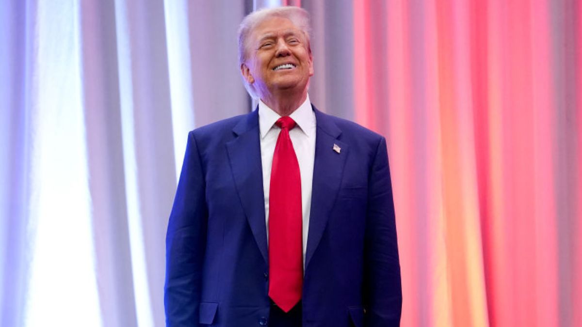 WASHINGTON, DC - NOVEMBER 13: U.S. President-elect Donald Trump arrives at a House Republicans Conference meeting at the Hyatt Regency on Capitol Hill on November 13, 2024 in Washington, DC. As is tradition with incoming presidents, Trump is traveling to Washington, DC to meet with U.S. President Joe Biden at the White House as well as meet with Republican congressmen on Capitol Hill. (Photo by Andrew Harnik/Getty Images)