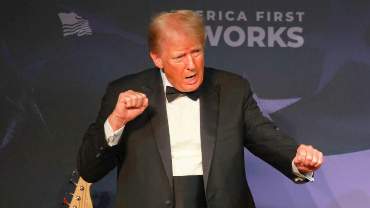 PALM BEACH, FLORIDA - NOVEMBER 14: U.S. President-elect Donald Trump attends the America First Policy Institute Gala held at Mar-a-Lago on November 14, 2024 in Palm Beach, Florida. The annual event supports Grey Team, a nonprofit organization dedicated to preventing military suicide. (Photo by Joe Raedle/Getty Images)