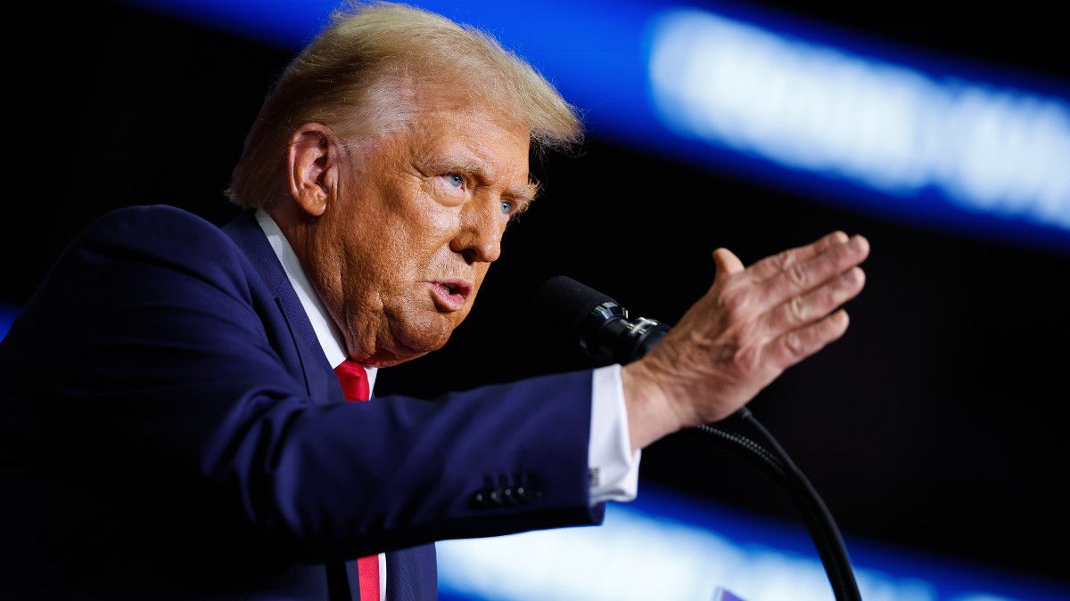 Donald Trump speaks at a rally in Pittsburgh, PA