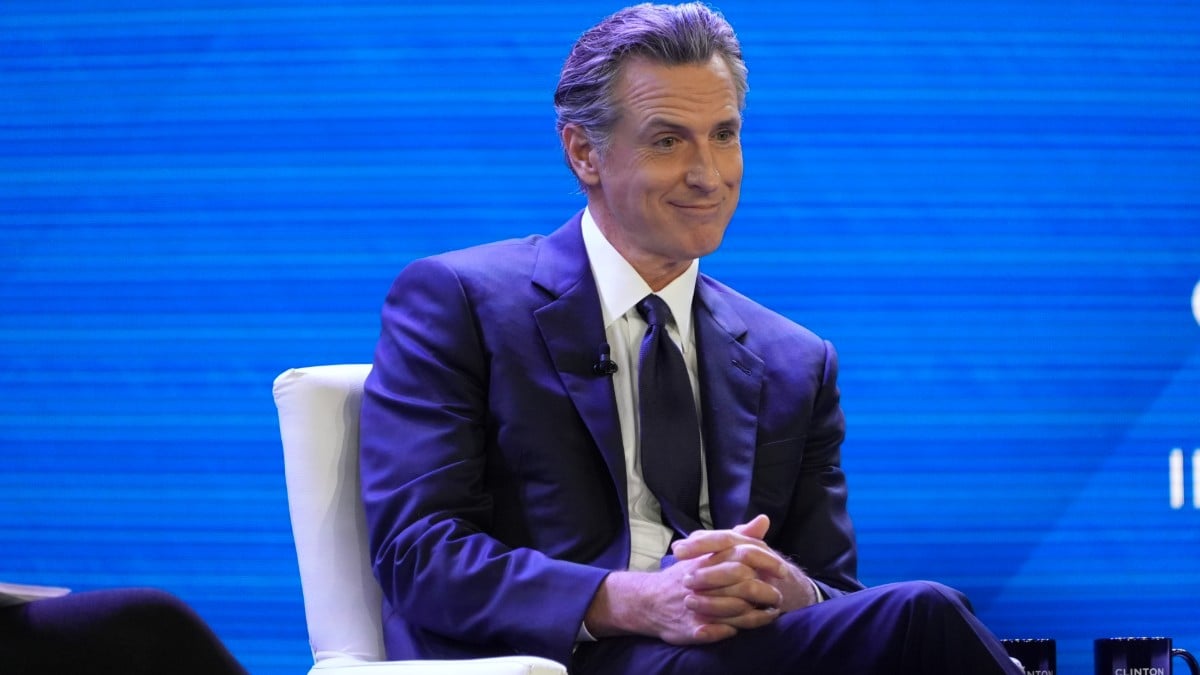 Gavin Newsom speaks at the 2023 Clinton Global Initiative (CGI)