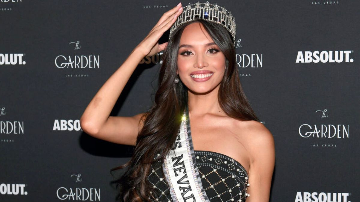 LAS VEGAS, NEVADA - JULY 23: Miss Nevada USA 2021 Kataluna Enriquez, Miss USA's first transgender pageant winner, attends a celebration in her honor at The Garden Las Vegas on July 23, 2021 in Las Vegas, Nevada. (Photo by Bryan Steffy/Getty Images)