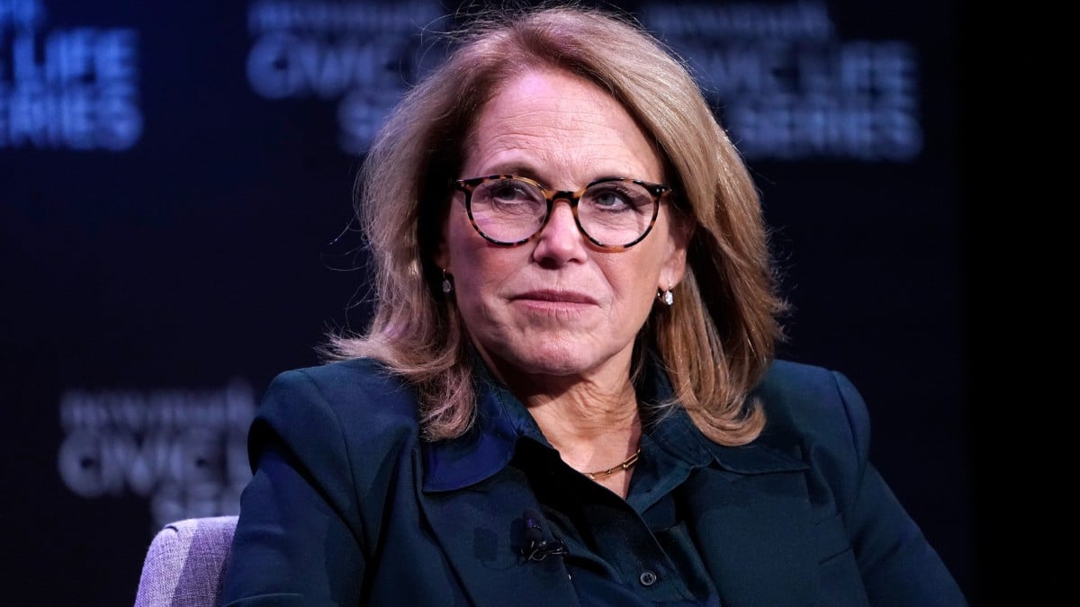 Katie Couric during an interview with Nancy Pelosi at NY92