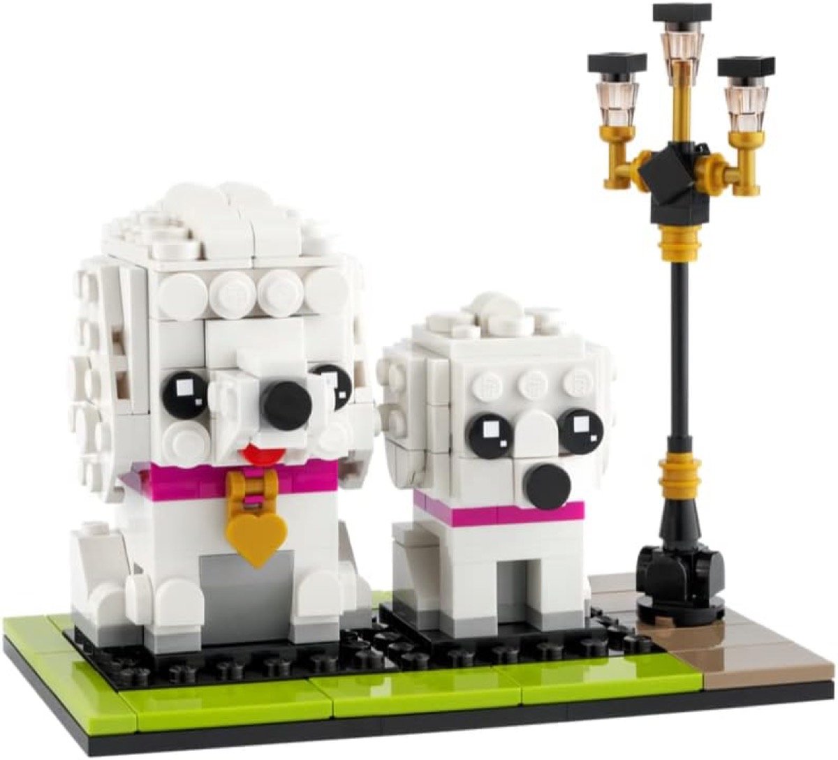 The LEGO Poodle Dogs Brick Headz set