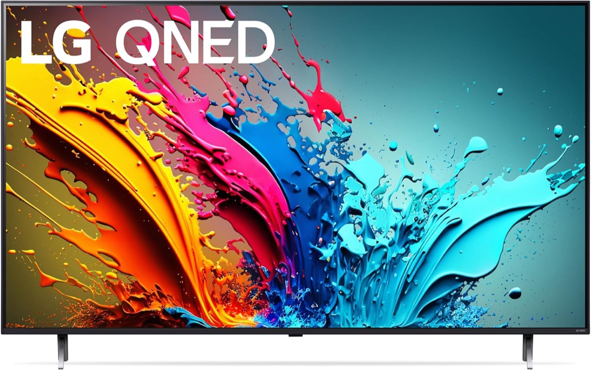 An  LG QNED85T 75-inch TV