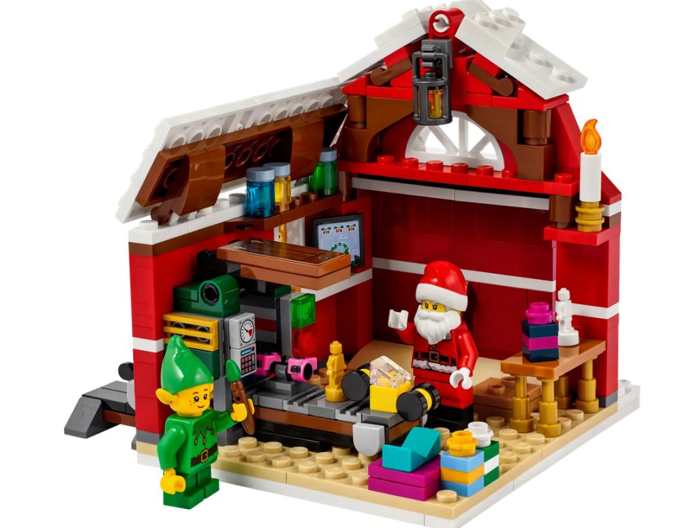 LEGO Santa's Workshop with elf and Santa