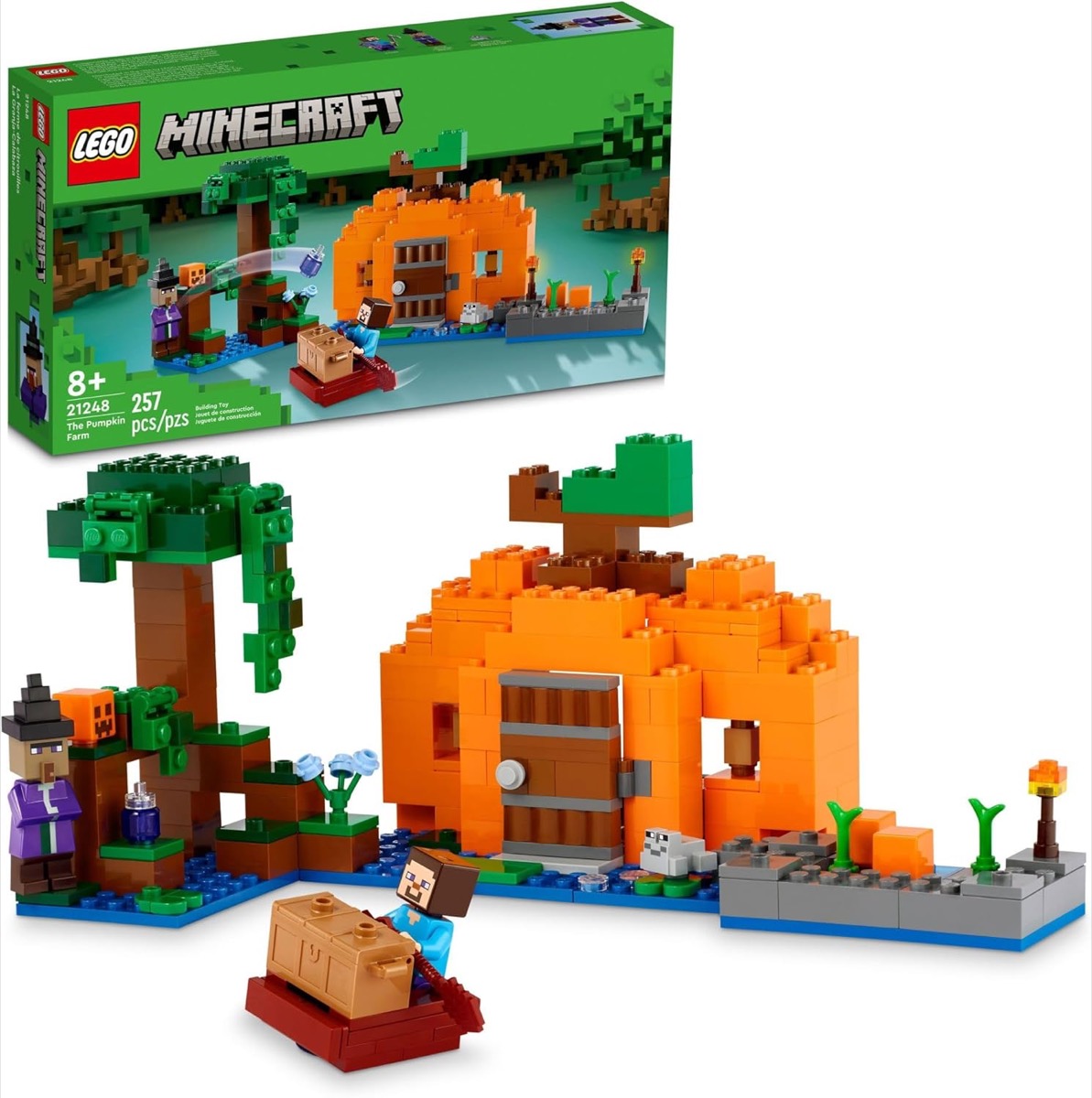 The Minecraft Pumpkin Farm LEGO set 