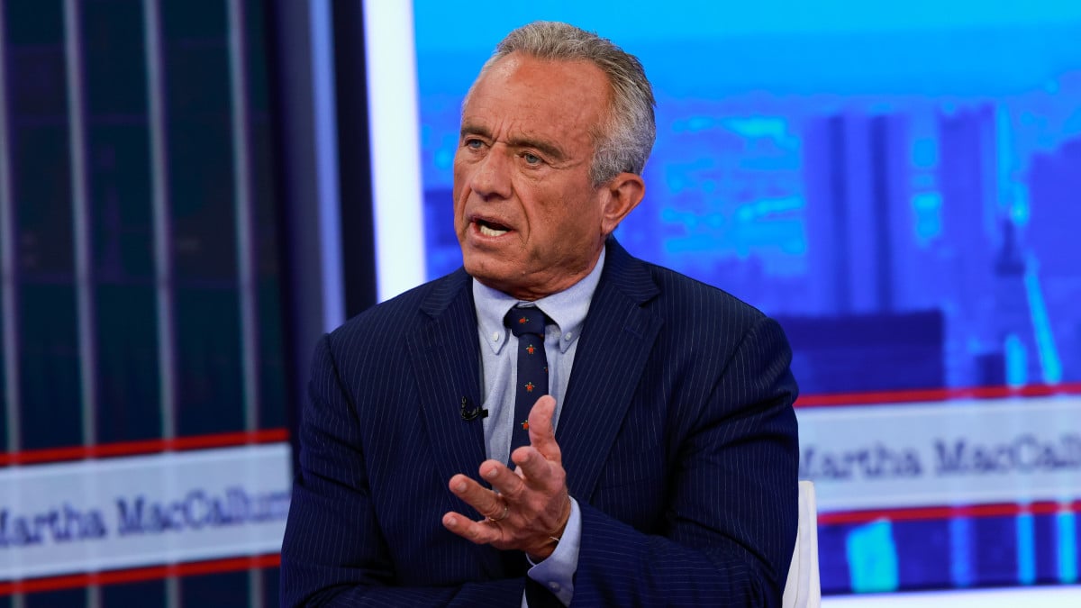 NEW YORK, NEW YORK - SEPTEMBER 25: Robert F. Kennedy Jr. visits "The Story With Martha MacCallum" at Fox News Channel Studios on September 25, 2024 in New York City. (Photo by Jason Mendez/Getty Images)