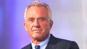 NEW YORK, NEW YORK - JULY 25: Democratic Presidential Candidate Robert F. Kennedy Jr. listens as he is introduced by Rabbi Shmuley Boteach during the World Values Network's Presidential candidate series at the Glasshouse on July 25, 2023 in New York City. Kennedy Jr., who is running a longshot primary campaign against President Joe Biden, joined Rabbi Shmuley Boteach to discuss fighting antisemitism and the championing of Israel. Kennedy has faced backlash for his stances on vaccines, most recently for comments he made suggesting that the coronavirus (COVID-19) disease could have been “targeted to attack Caucasians and Black people,” while sparing Jewish and Chinese people. He has denied allegations of racism and antisemitism. (Photo by Michael M. Santiago/Getty Images)