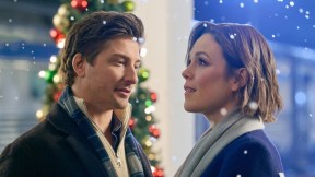 Erin Krakow and Daniel Lissing in Hallmark's 2024 'Santa Tell Me'