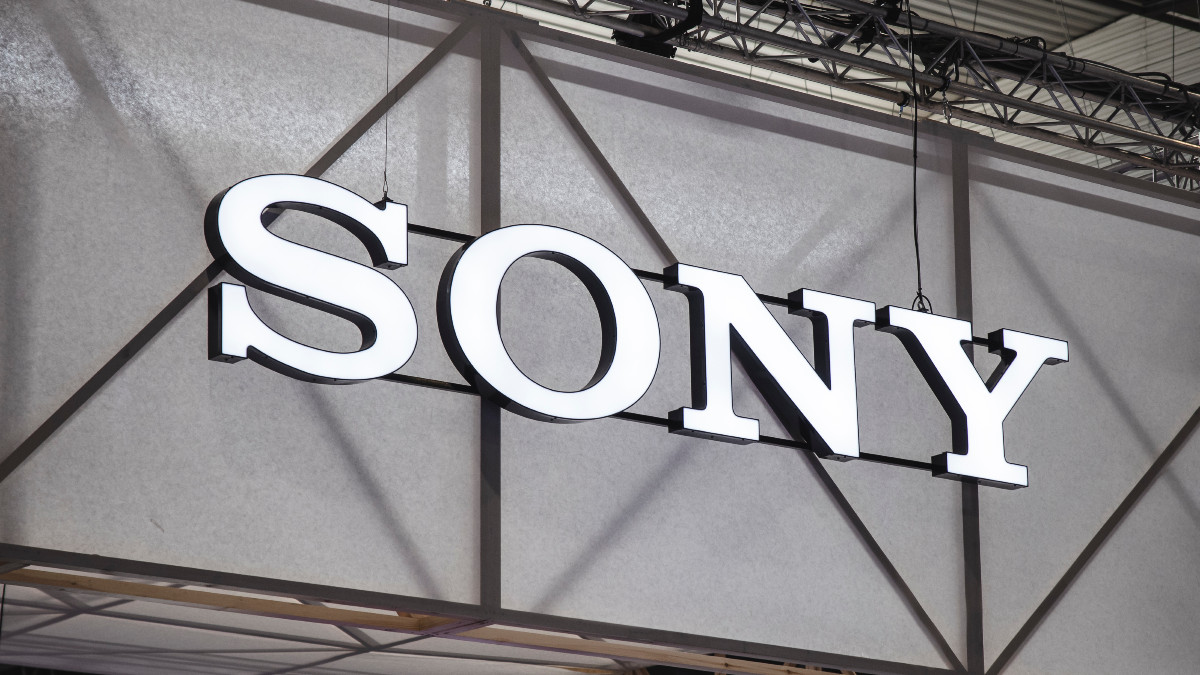 BARCELONA, SPAIN - JANUARY 31: A logo sits illuminated outside the Sony booth at ISE 2023 and IOT Solution World Congress at Fira Barcelona on January 31, 2023 in Barcelona, Spain. Integrated Systems Europe (ISE) is the largest Audio Visual systems integration show in the world, with 850 exhibitors and is organised by Integrated Systems Events. IOTSWC 2023 is the leading event on trends in digital transformation, based on disruptive technologies. (Photo by Cesc Maymo/Getty Images)