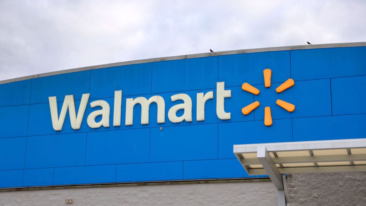 MIAMI, FLORIDA - NOVEMBER 18: A Walmart sign is displayed outside a Supercenter on November 18, 2024 in Miami, Florida. Walmart is set to report its third-quarter results on Tuesday, Nov. 19th. (Photo by Joe Raedle/Getty Images)