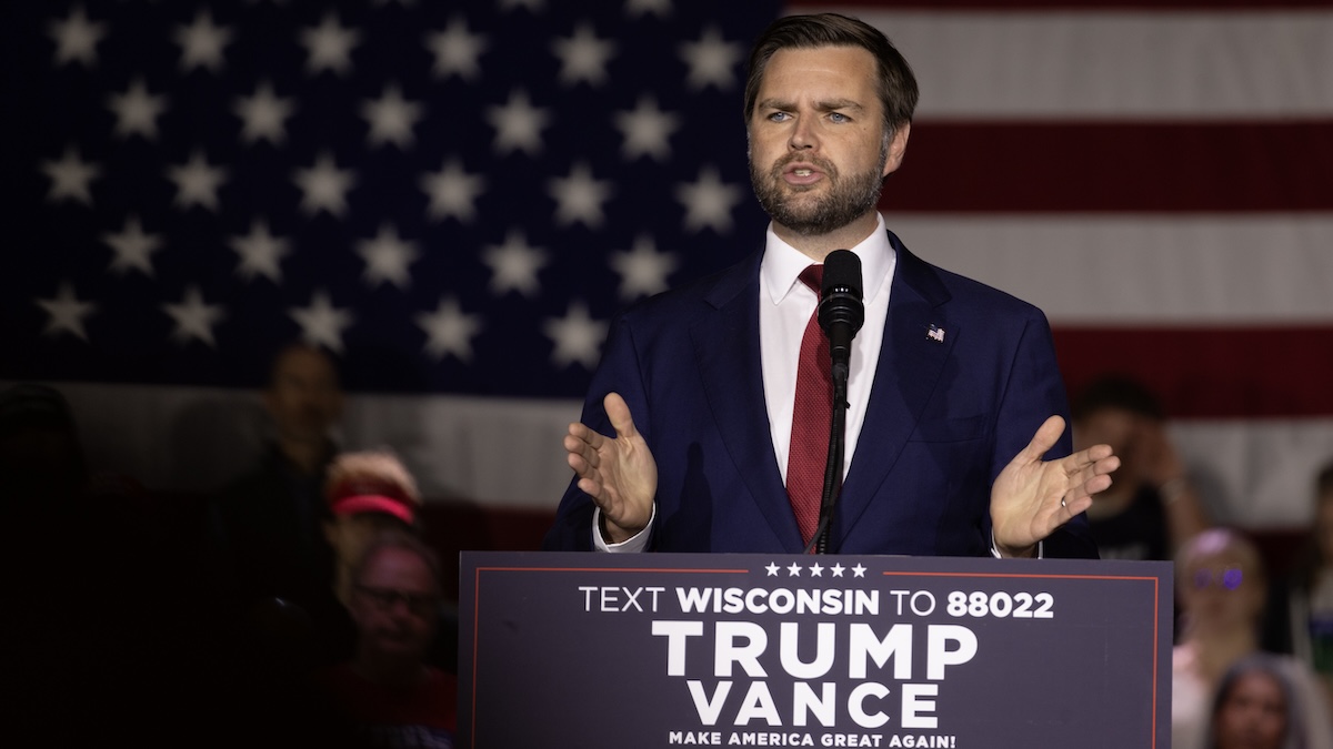 jd vance at a podium