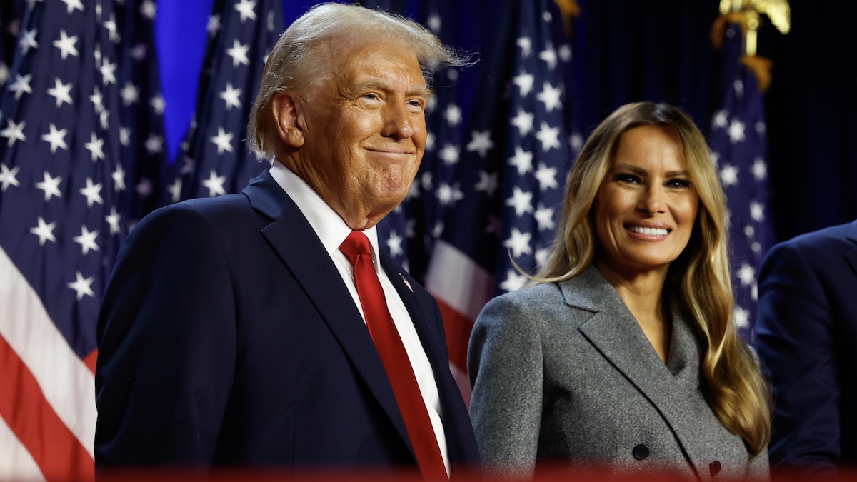 donald trump and melania on stage together