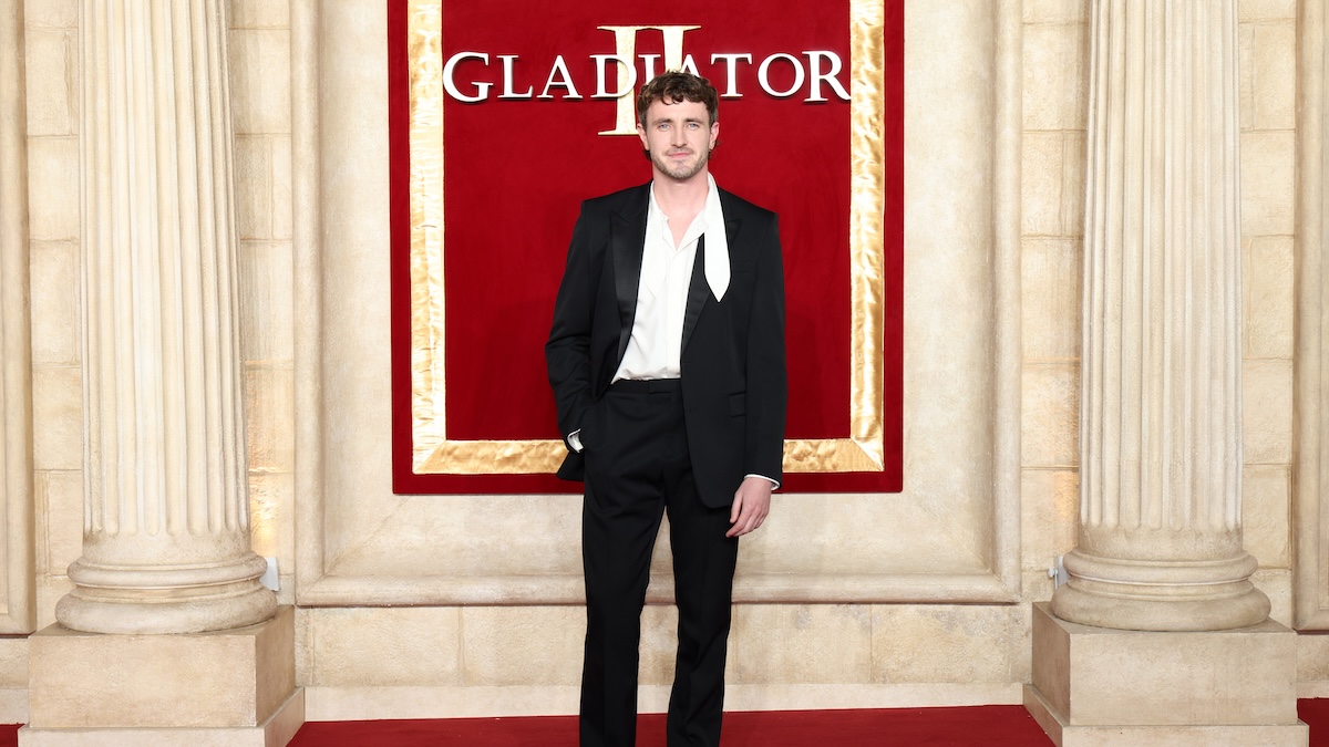 paul mescal on the carpet for gladiator