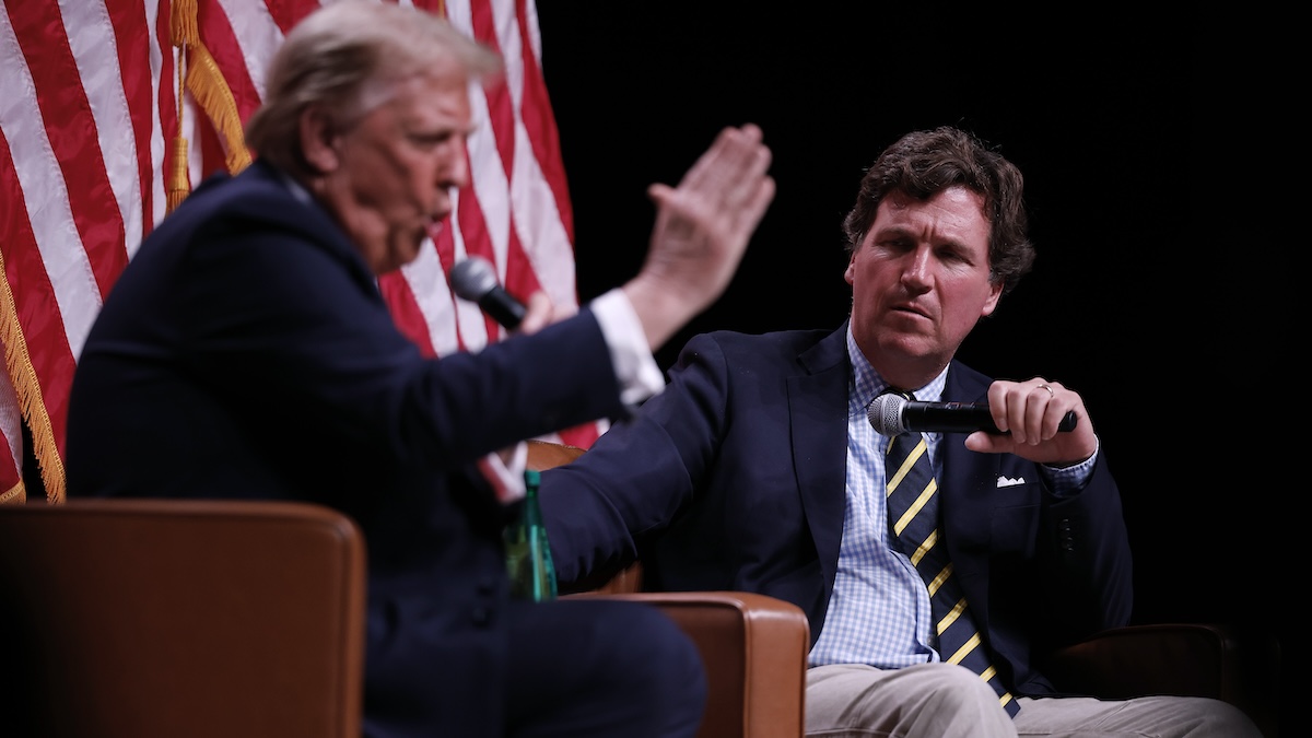 donald trump and tucker carlson sitting together