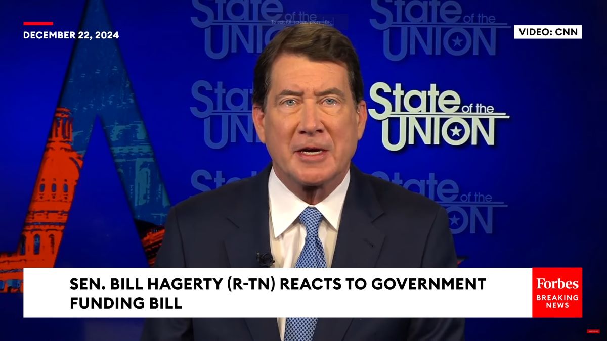 Bill Hagerty talks about the government funding bill, praises Elon Musk