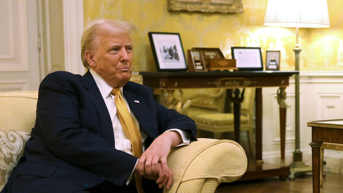 Donald Trump meeting Prince William at the Embassy of the United Kingdom's Residence