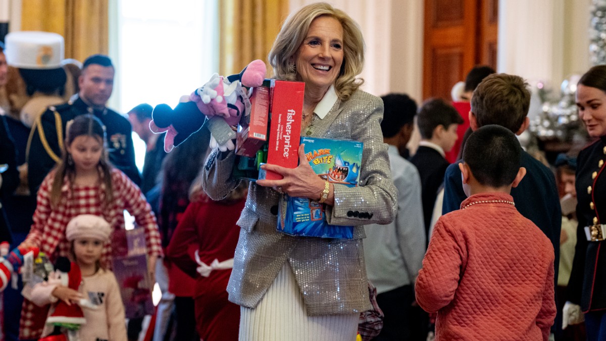 First Lady Jill Biden hosts Toys for Tots at the White House