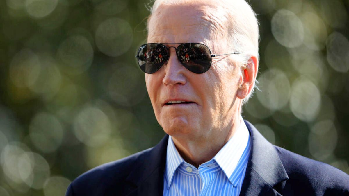 WASHINGTON, DC - FEBRUARY 29: U.S. President Joe Biden walks across the South Lawn before boarding the Marine One presidential helicopter and departing the White House on February 29, 2024 in Washington, DC. In the throes of a re-election campaign, Biden is traveling to Brownsville, Texas, near the U.S.-Mexico border on the same day that Republican rival and former President Donald Trump is scheduled to visit the border. (Photo by Chip Somodevilla/Getty Images)