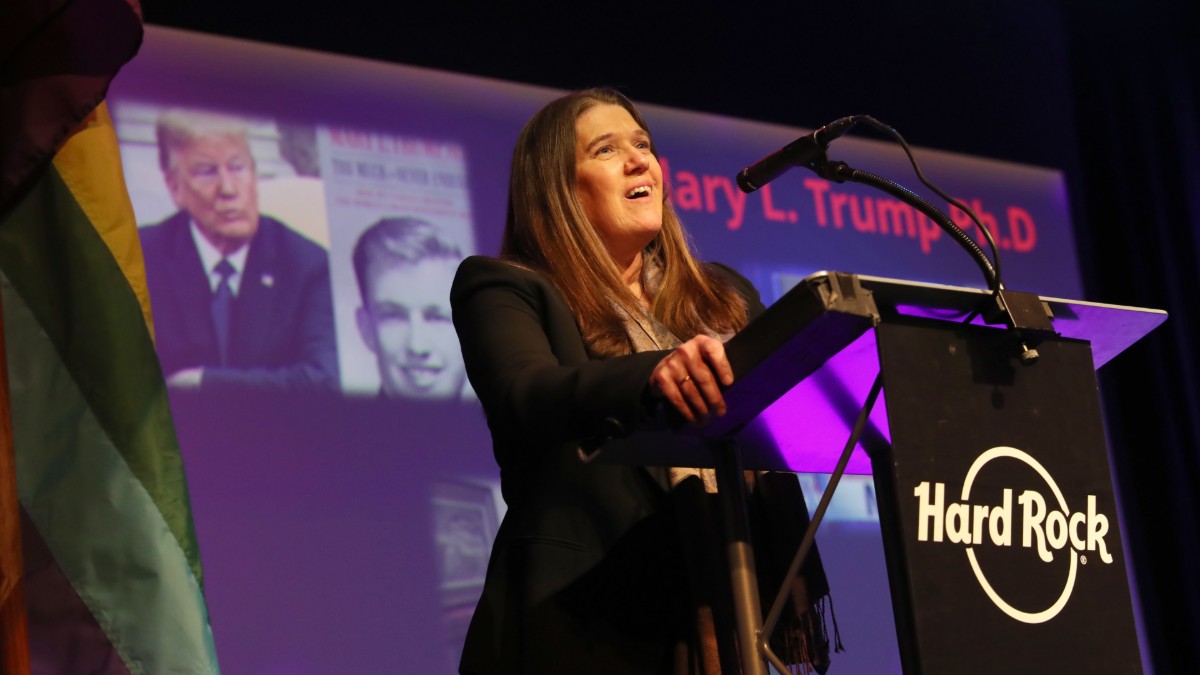 Mary L. Trump speaks at the 2023 Jim Owles Winter Pride Gala Award Ceremony