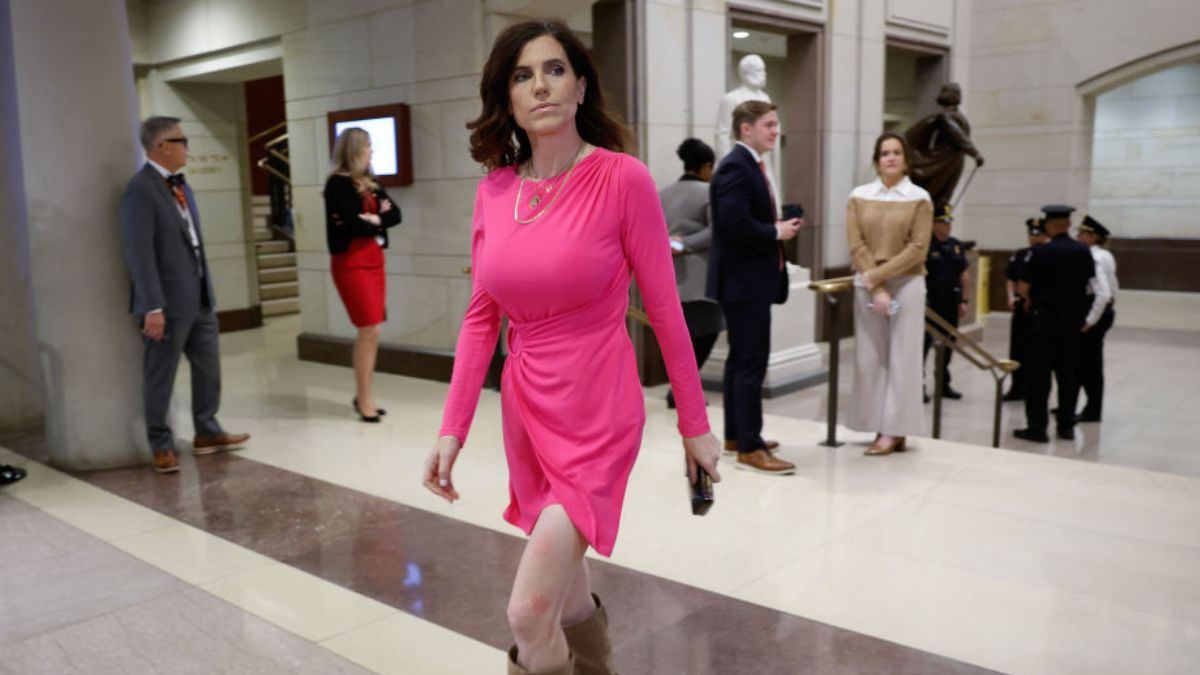 WASHINGTON, DC - DECEMBER 05: Rep. Nancy Mace (R-SC) departs a meeting with Tesla CEO Elon Musk, and businessman Vivek Ramaswamy, Co-Chairs of the newly announced Department of Government Efficiency (DOGE) on December 05, 2024 on Capitol Hill in Washington, DC. Musk and Ramaswamy are meeting with members of the U.S. Congress today about DOGE, a planned presidential advisory commission with the goal of cutting government spending and increasing efficiency in the federal workforce. (Photo by Anna Moneymaker/Getty Images)