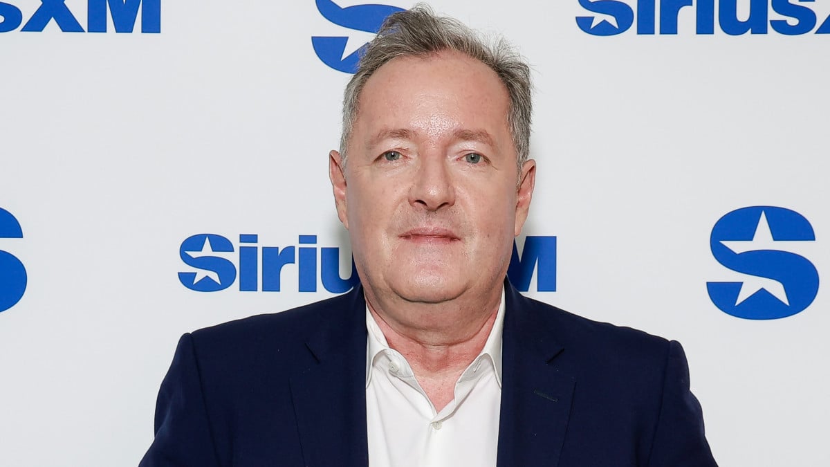 NEW YORK, NEW YORK - OCTOBER 28: Piers Morgan visits SiriusXM Studios on October 28, 2024 in New York City. (Photo by Jason Mendez/Getty Images)