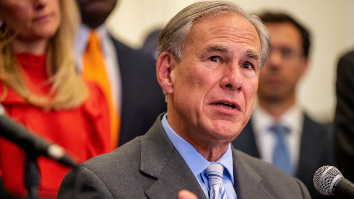 Texas Gov. Greg Abbott speaks at a press conference