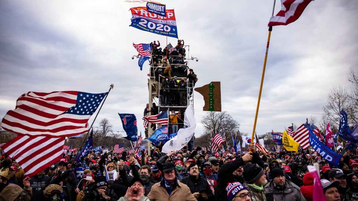 Donald Trump supporters storm the U.S. Capitol on January 6