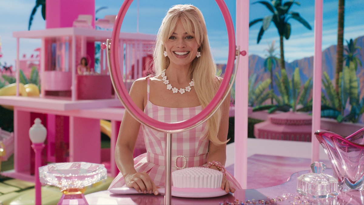 Margot Robbie as Barbie from the Barbie movie