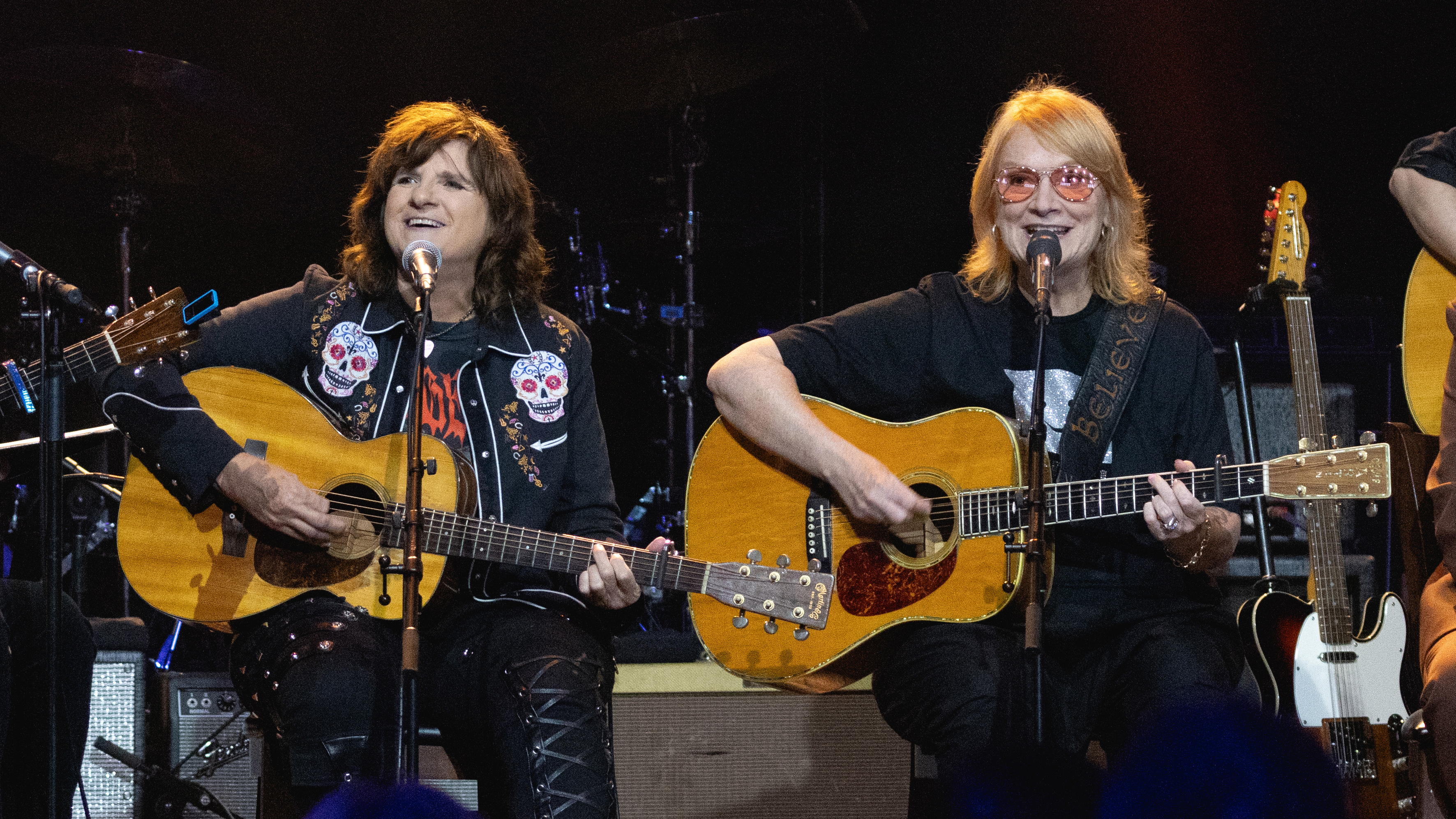 AUSTIN, TEXAS - NOVEMBER 21: (L-R) Amy Ray and Emily Saliers of Indigo Girls perform onstage during "Austin City Limits Celebrates 50 Years: A Special Anniversary Taping" of the long-running music series "Austin City Limits" at ACL Live on November 21, 2024 in Austin, Texas. (Photo by Rick Kern/Getty Images)