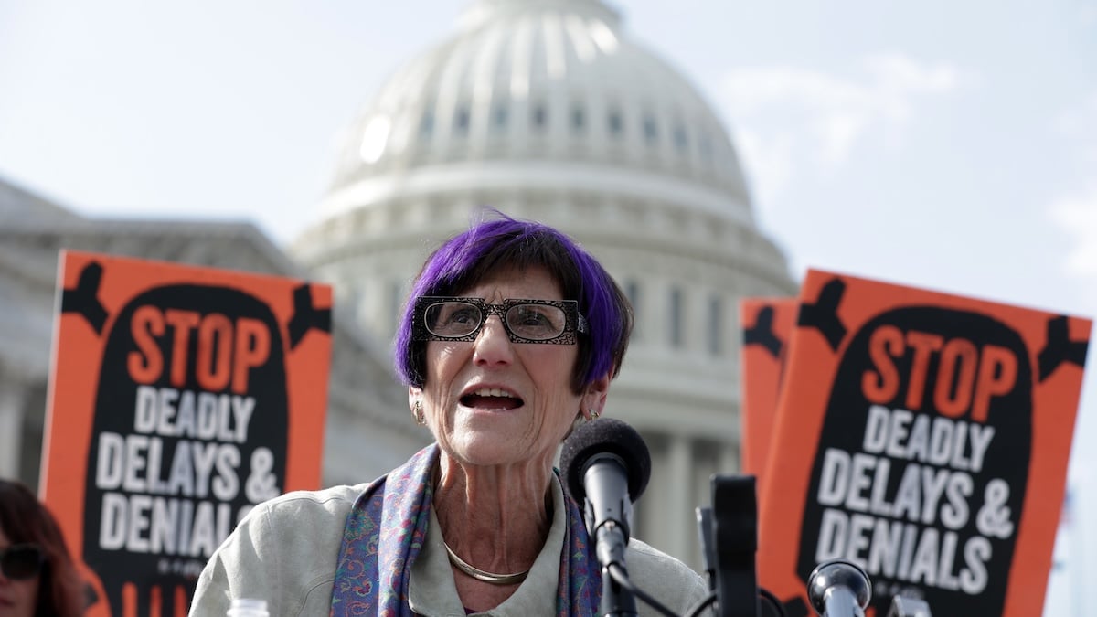 Rose DeLauro at a walk